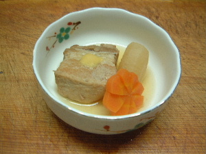 豚の角煮　奈良で食事